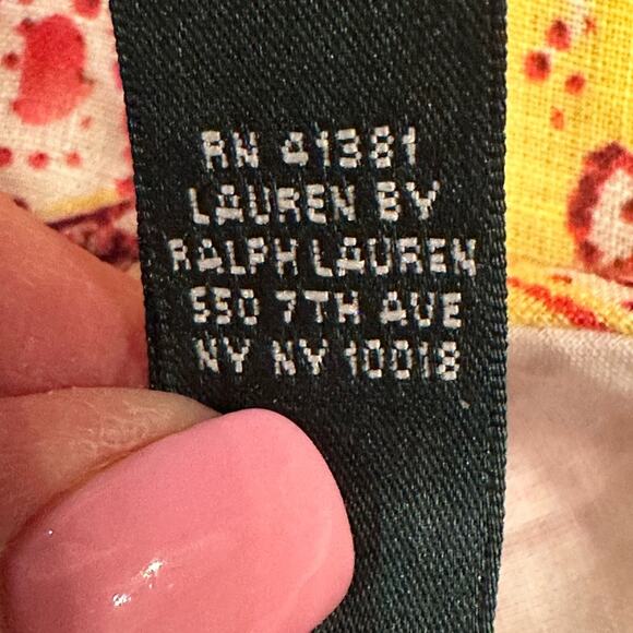 Ralph Lauren - Lauren  Tiered Linen Midi Skirt - Paisley Boho Print Size XL - Picture 7 of 7